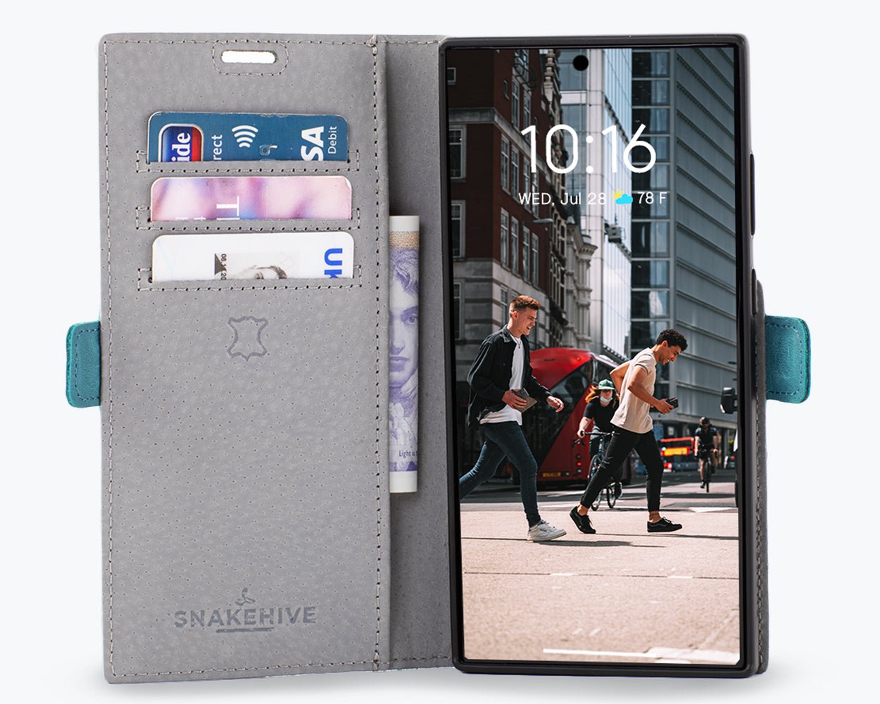 Samsung Galaxy S23 Ultra - Vintage Leather Wallet Phone Case (Side Clasp)