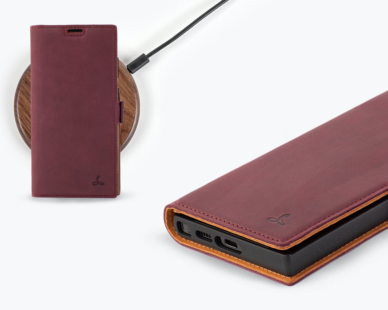 Samsung Galaxy S24 Ultra - Vintage Leather Wallet Phone Case (Side Clasp)