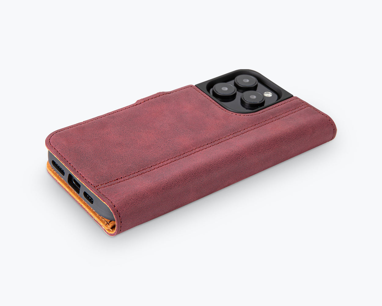 Apple iPhone 16 Pro - Vintage Leather Wallet Phone Case