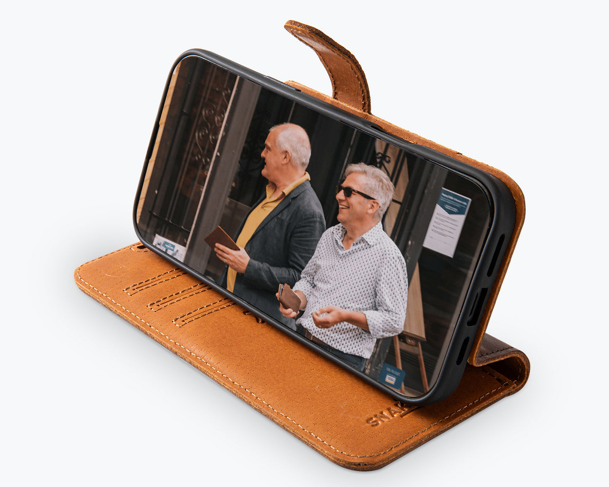 Apple iPhone 16 Pro Max - Vintage Leather Wallet Phone Case