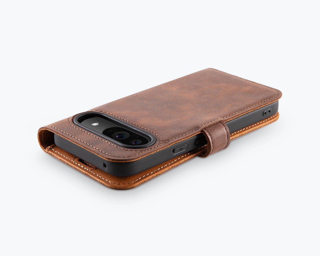 Google Pixel 9 - Vintage Leather Wallet Phone Case