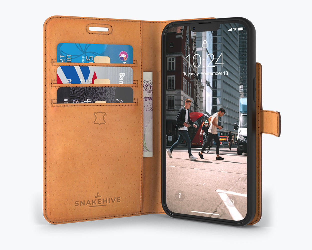 Apple iPhone 13 Pro - Vintage Leather Wallet Phone Case