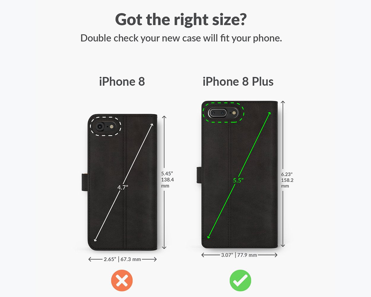 Apple iPhone 8 Plus - Vintage Leather Wallet Phone Case