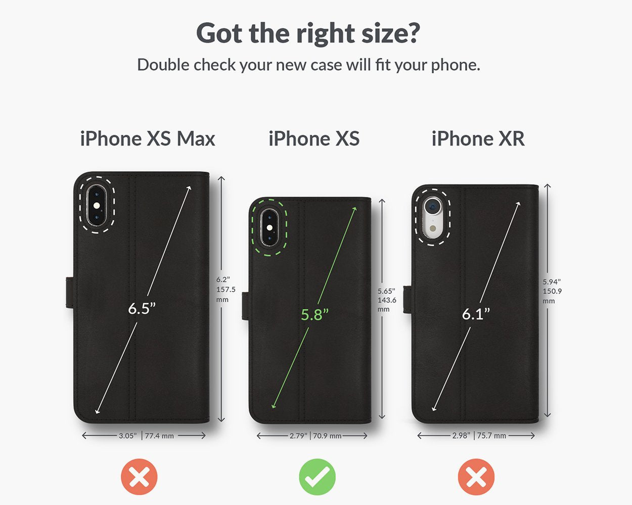 Apple iPhone X/XS - Vintage Leather Wallet Phone Case