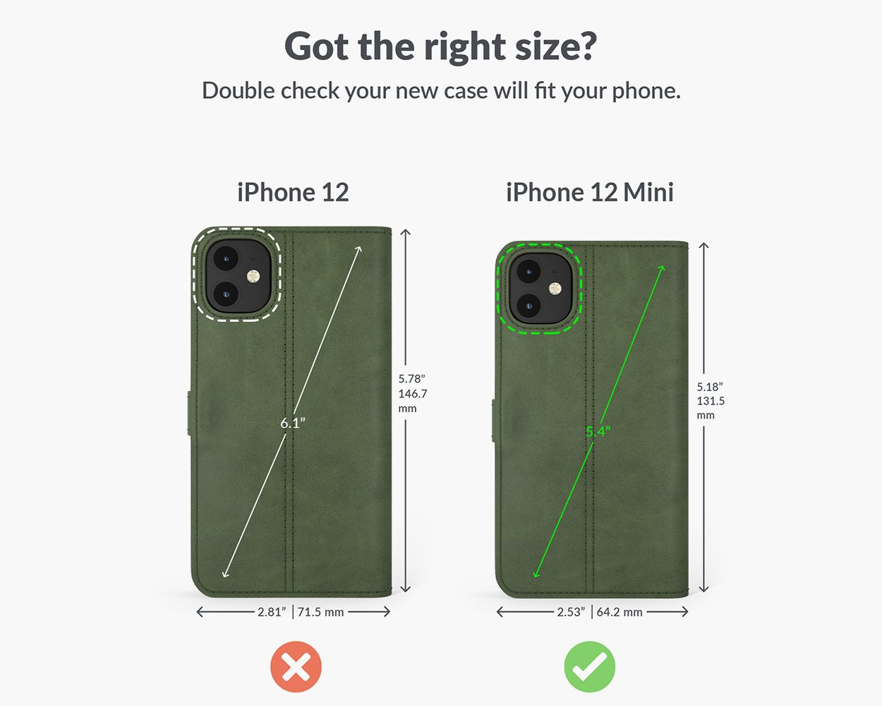 Apple iPhone 12 Mini - Vintage Leather Wallet Phone Case