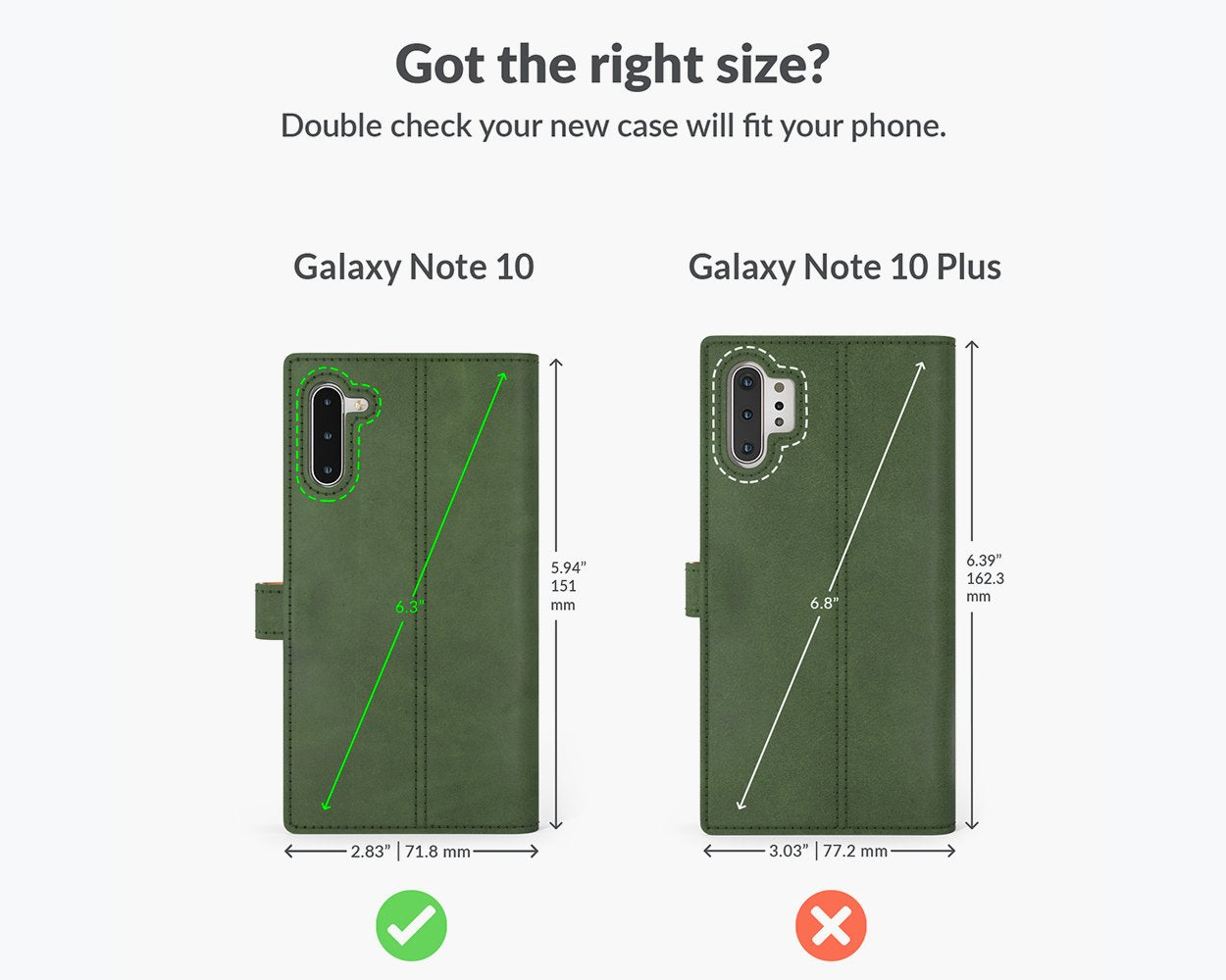 Samsung Galaxy Note 10 - Vintage Leather Wallet Phone Case