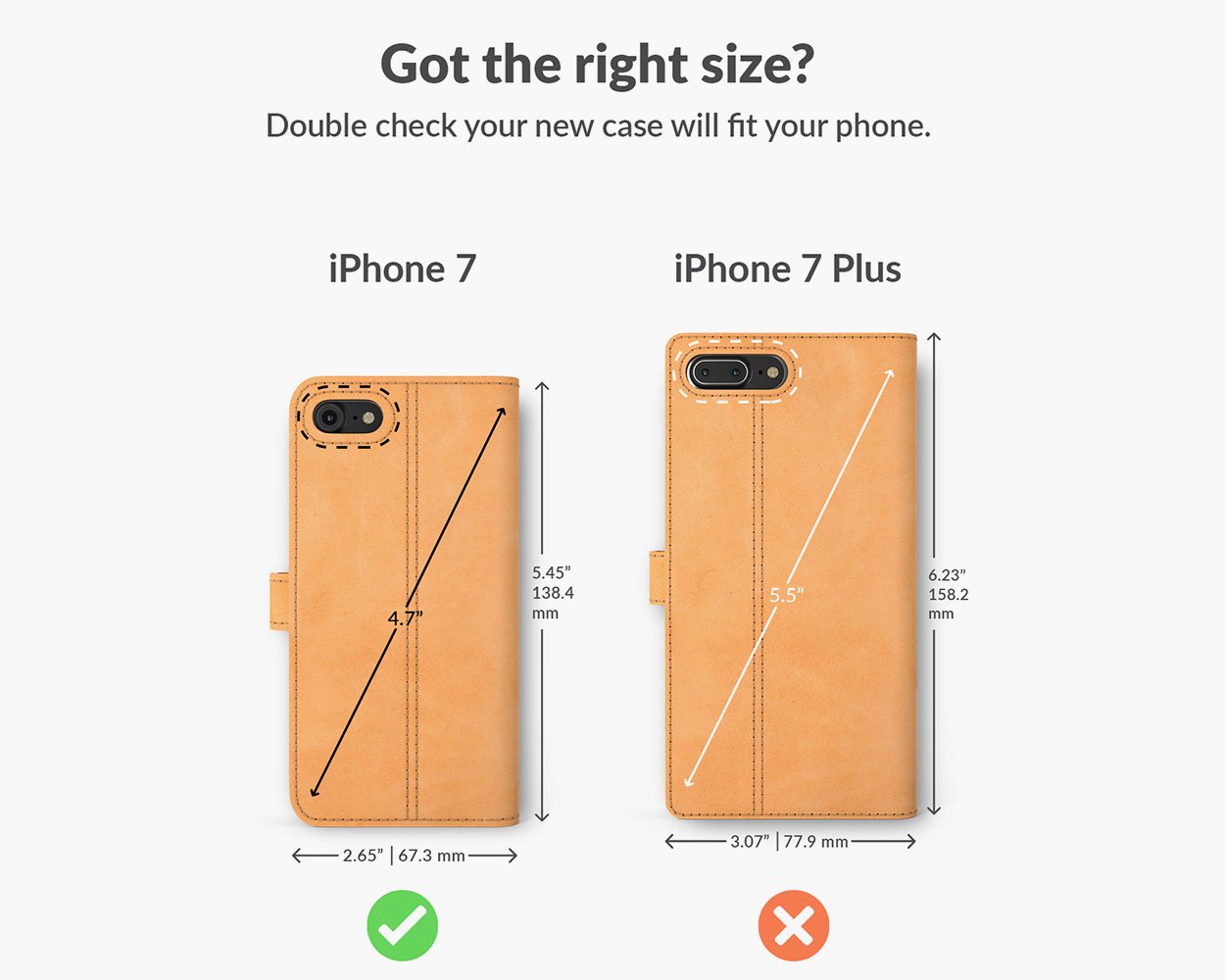 Apple iPhone 7 - Vintage Leather Wallet Phone Case