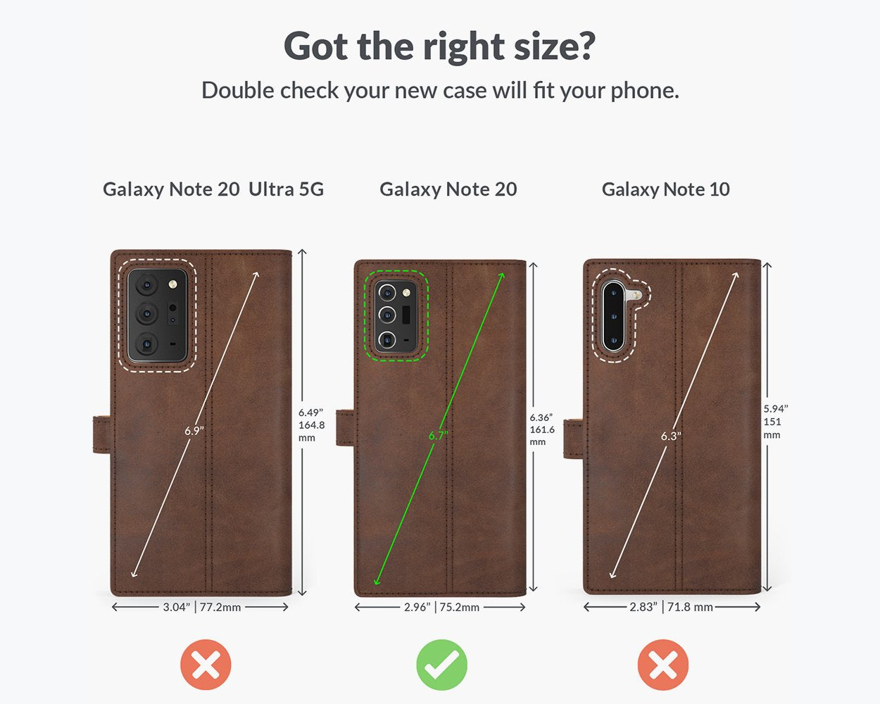 Samsung Galaxy Note 20 - Vintage Leather Wallet Phone Case