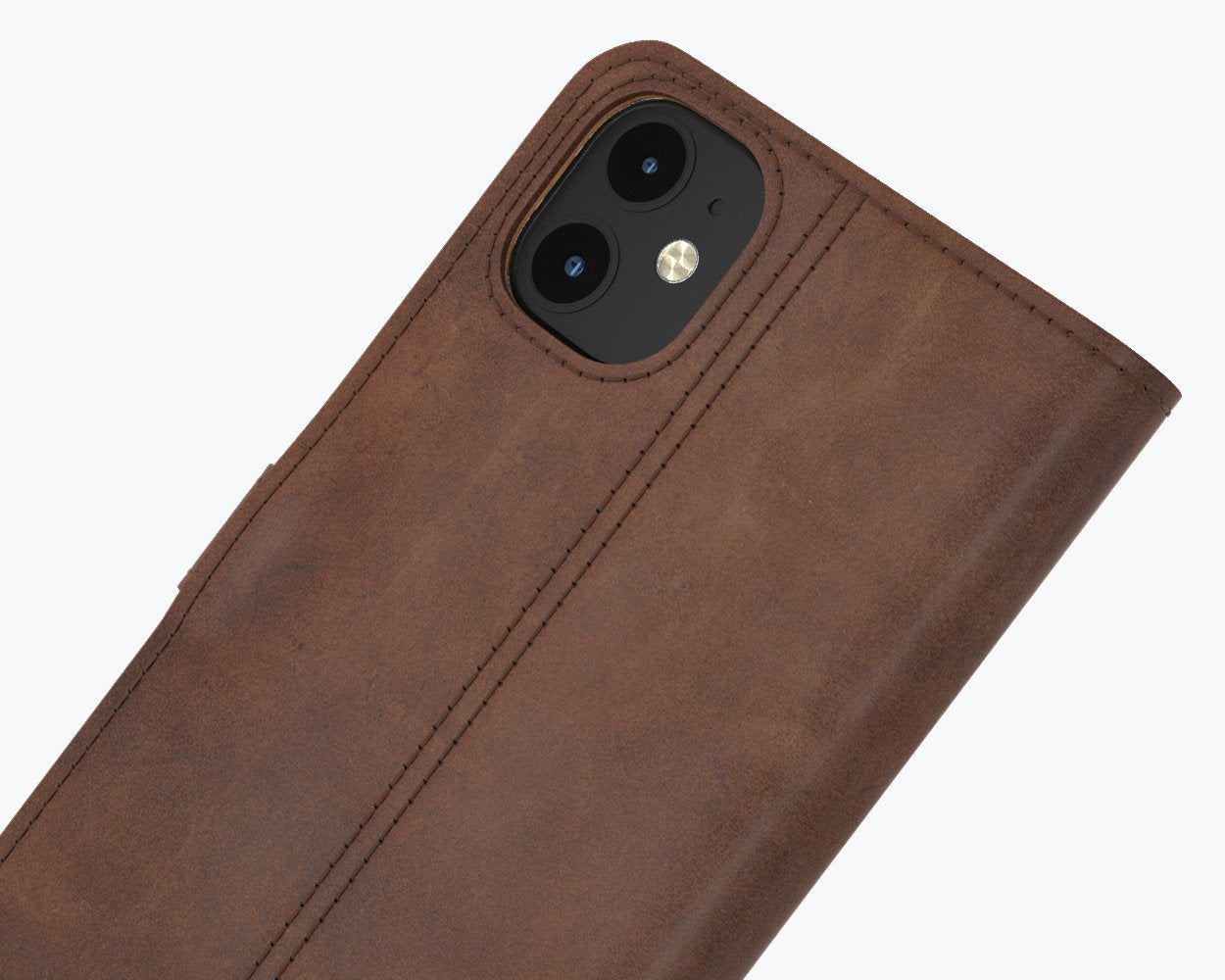 Apple iPhone 12 - Vintage Leather Wallet Phone Case