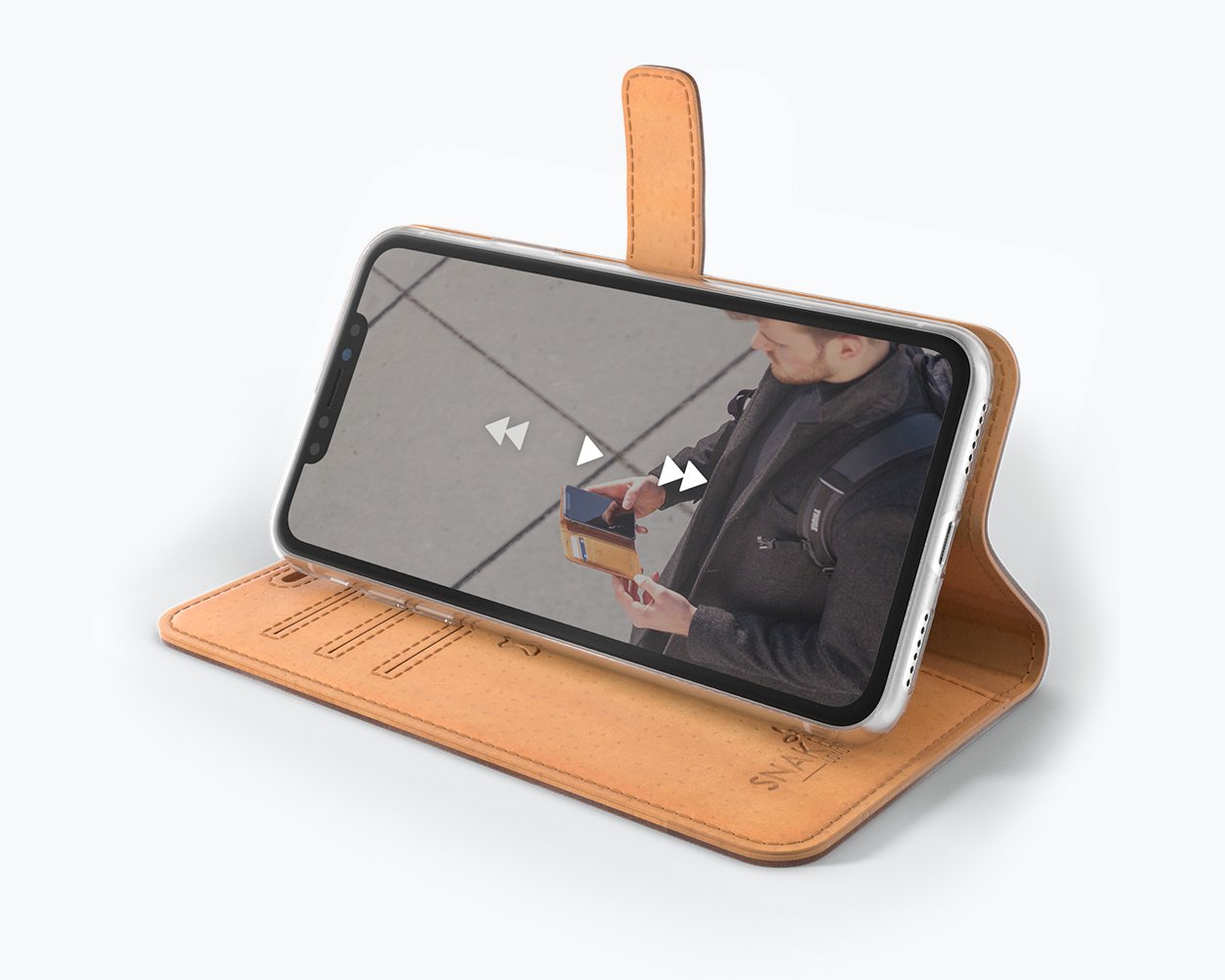 Apple iPhone XR - Vintage Leather Wallet Phone Case