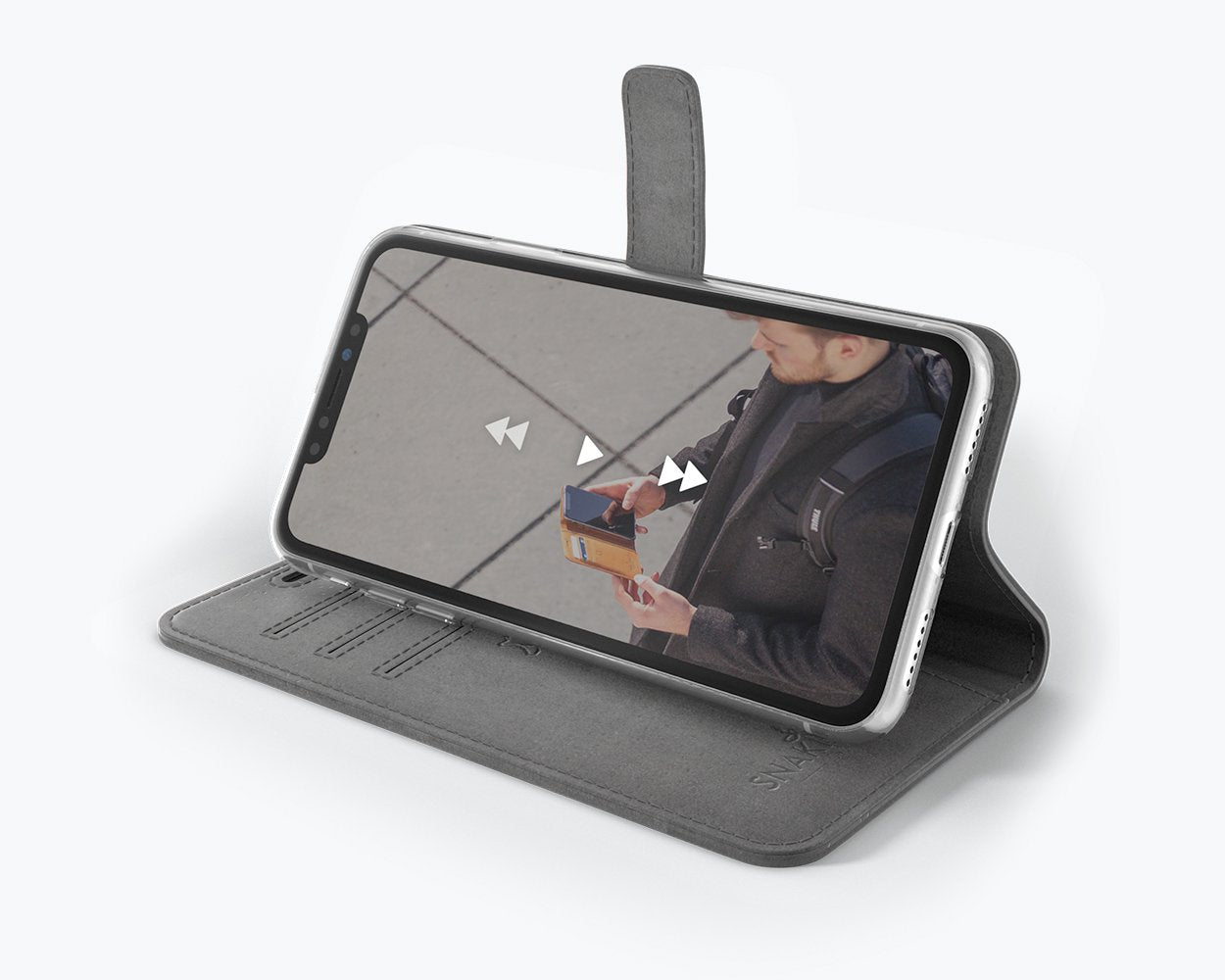 Apple iPhone XR - Vintage Leather Wallet Phone Case