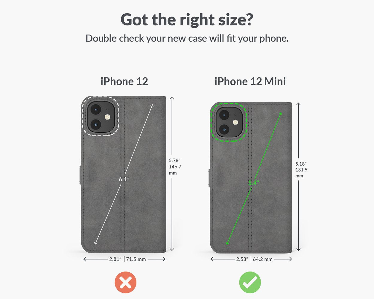 Apple iPhone 12 Mini - Vintage Leather Wallet Phone Case