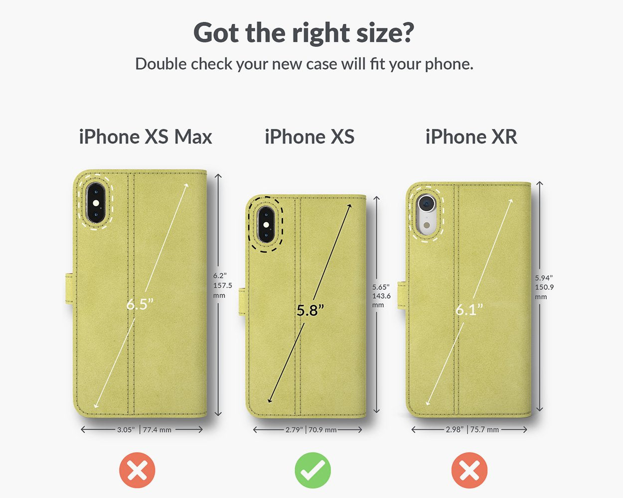 Apple iPhone X/XS - Vintage Leather Wallet Phone Case