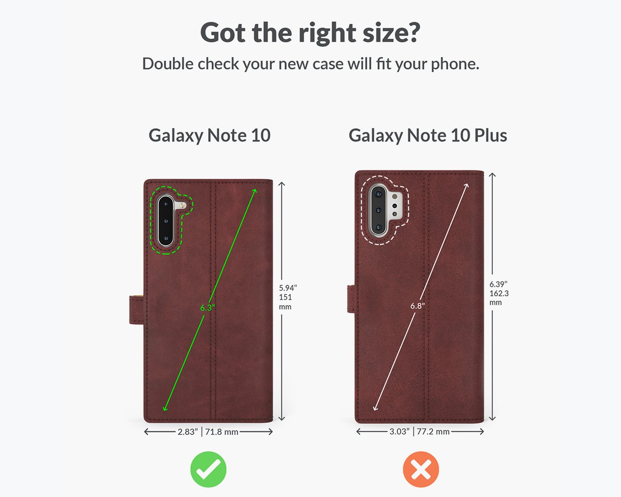 Samsung Galaxy Note 10 - Vintage Leather Wallet Phone Case