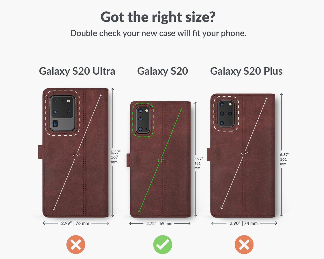 Samsung Galaxy S20 - Vintage Leather Wallet Phone Case