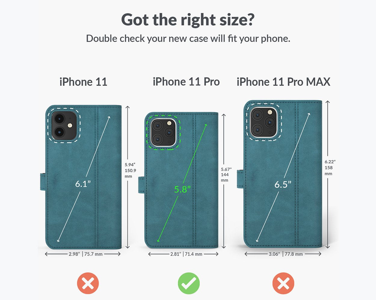 Apple iPhone 11 Pro - Vintage Leather Wallet Phone Case